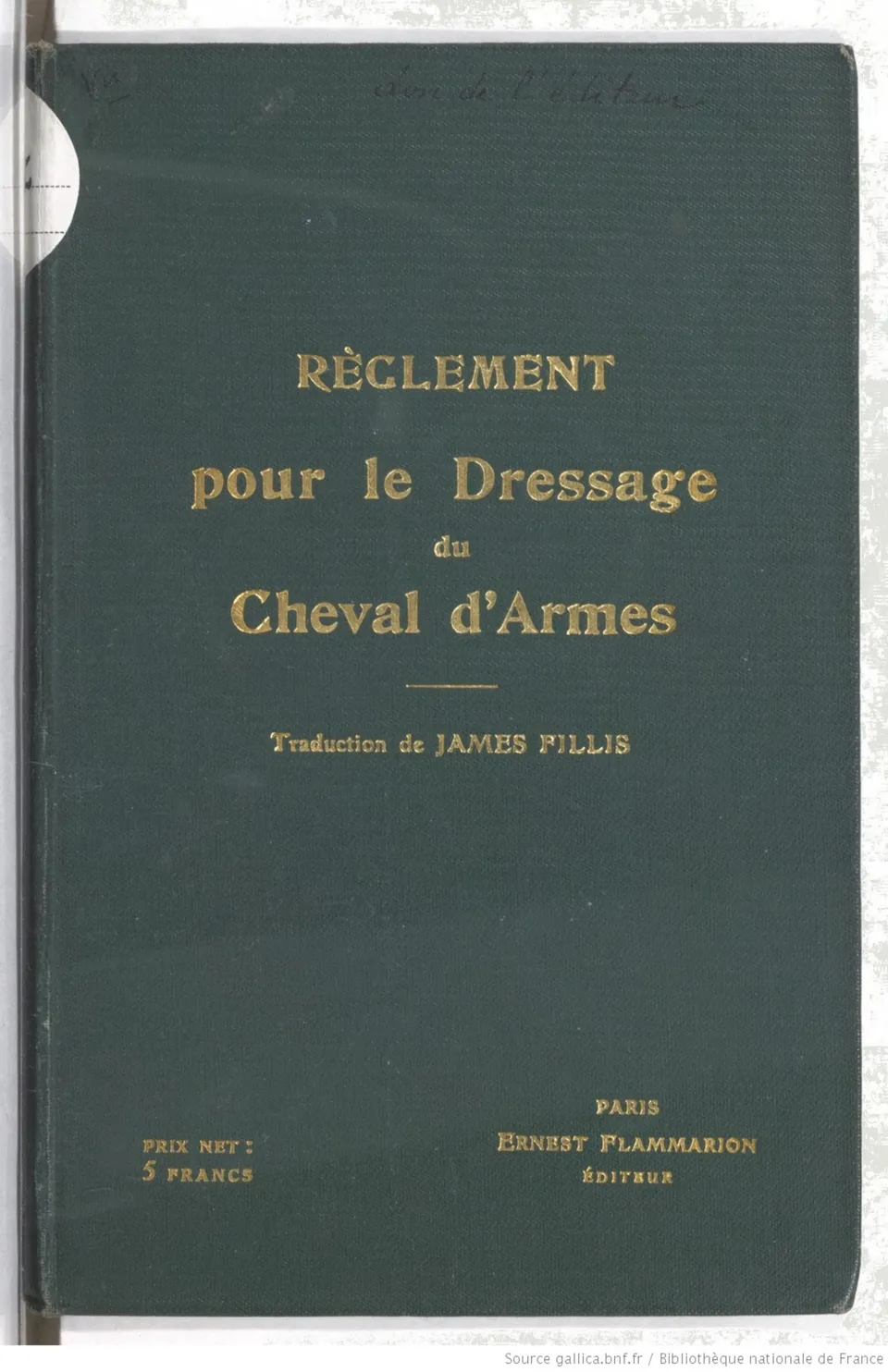 Règlement pour le dressage du cheval d'armes : établi en 1908 par la Commission de l'Ecole d'application de cavalerie des officiers à Saint-Pétersbourg, скан 1 из 175