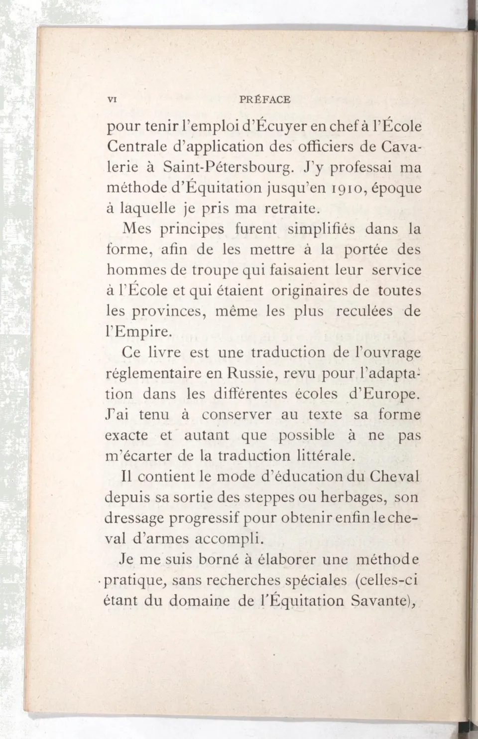 Règlement pour le dressage du cheval d'armes : établi en 1908 par la Commission de l'Ecole d'application de cavalerie des officiers à Saint-Pétersbourg, скан 13 из 175