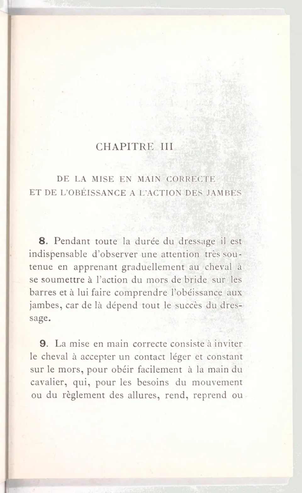 Règlement pour le dressage du cheval d'armes : établi en 1908 par la Commission de l'Ecole d'application de cavalerie des officiers à Saint-Pétersbourg, скан 22 из 175