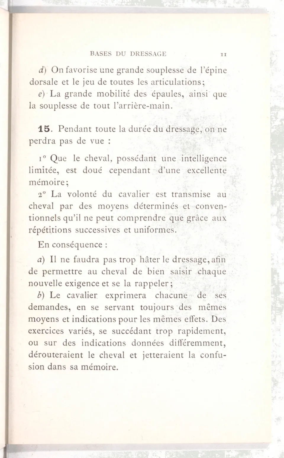 Règlement pour le dressage du cheval d'armes : établi en 1908 par la Commission de l'Ecole d'application de cavalerie des officiers à Saint-Pétersbourg, скан 26 из 175