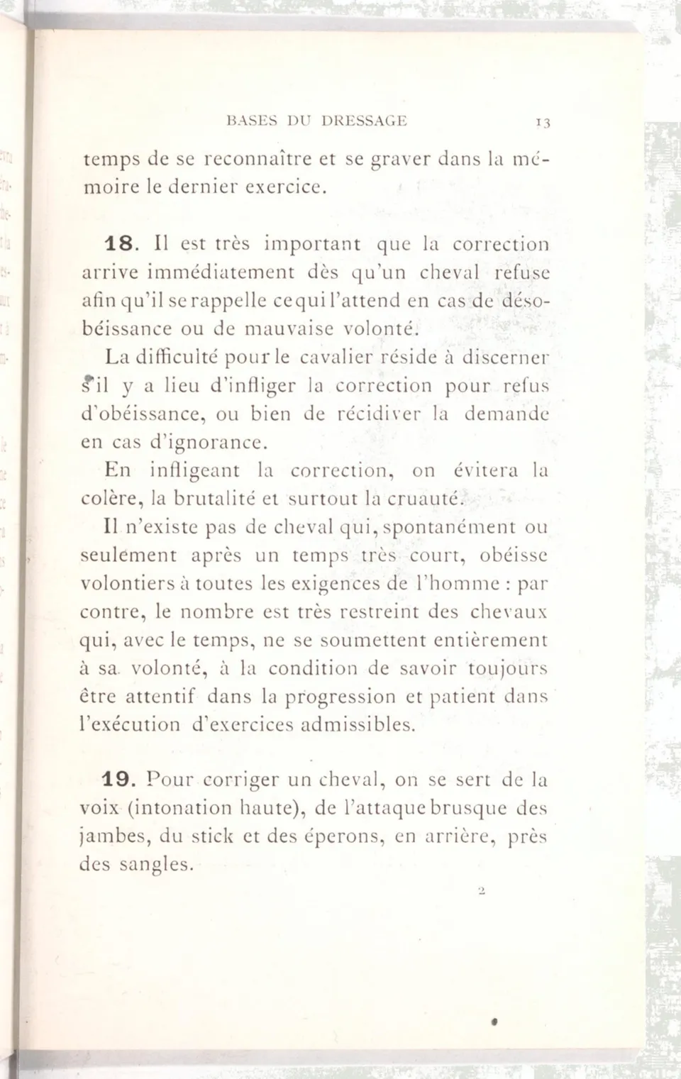 Règlement pour le dressage du cheval d'armes : établi en 1908 par la Commission de l'Ecole d'application de cavalerie des officiers à Saint-Pétersbourg, скан 28 из 175