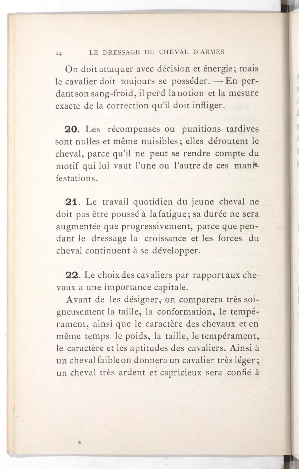 Règlement pour le dressage du cheval d'armes : établi en 1908 par la Commission de l'Ecole d'application de cavalerie des officiers à Saint-Pétersbourg, скан 29 из 175
