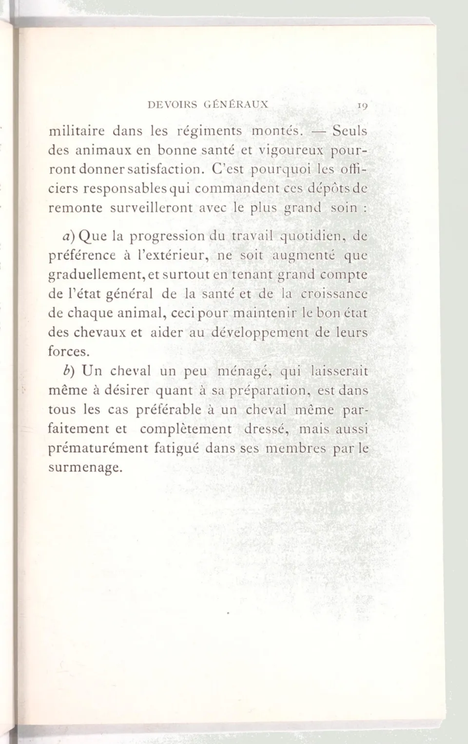 Règlement pour le dressage du cheval d'armes : établi en 1908 par la Commission de l'Ecole d'application de cavalerie des officiers à Saint-Pétersbourg, скан 34 из 175