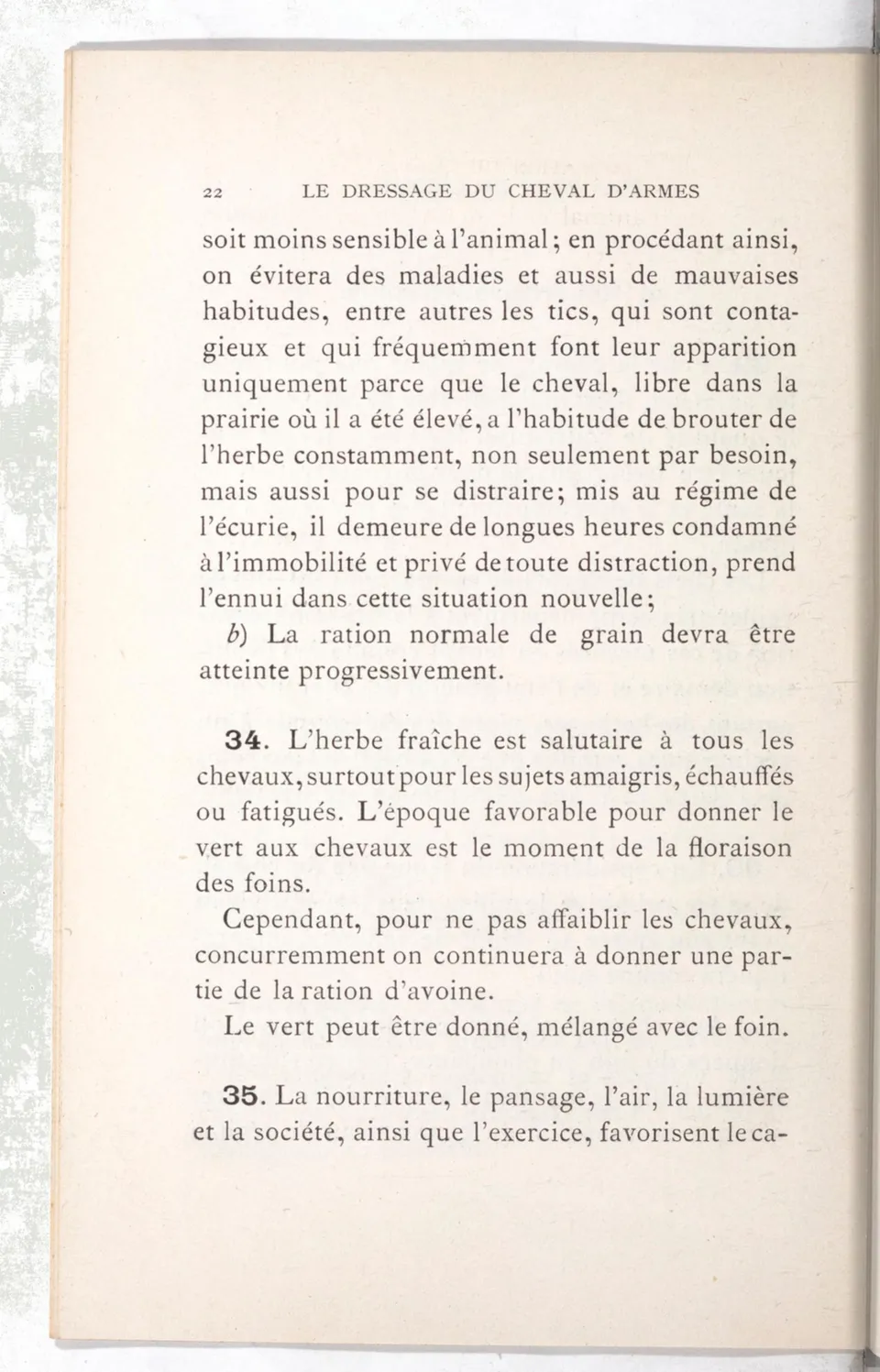 Règlement pour le dressage du cheval d'armes : établi en 1908 par la Commission de l'Ecole d'application de cavalerie des officiers à Saint-Pétersbourg, скан 37 из 175