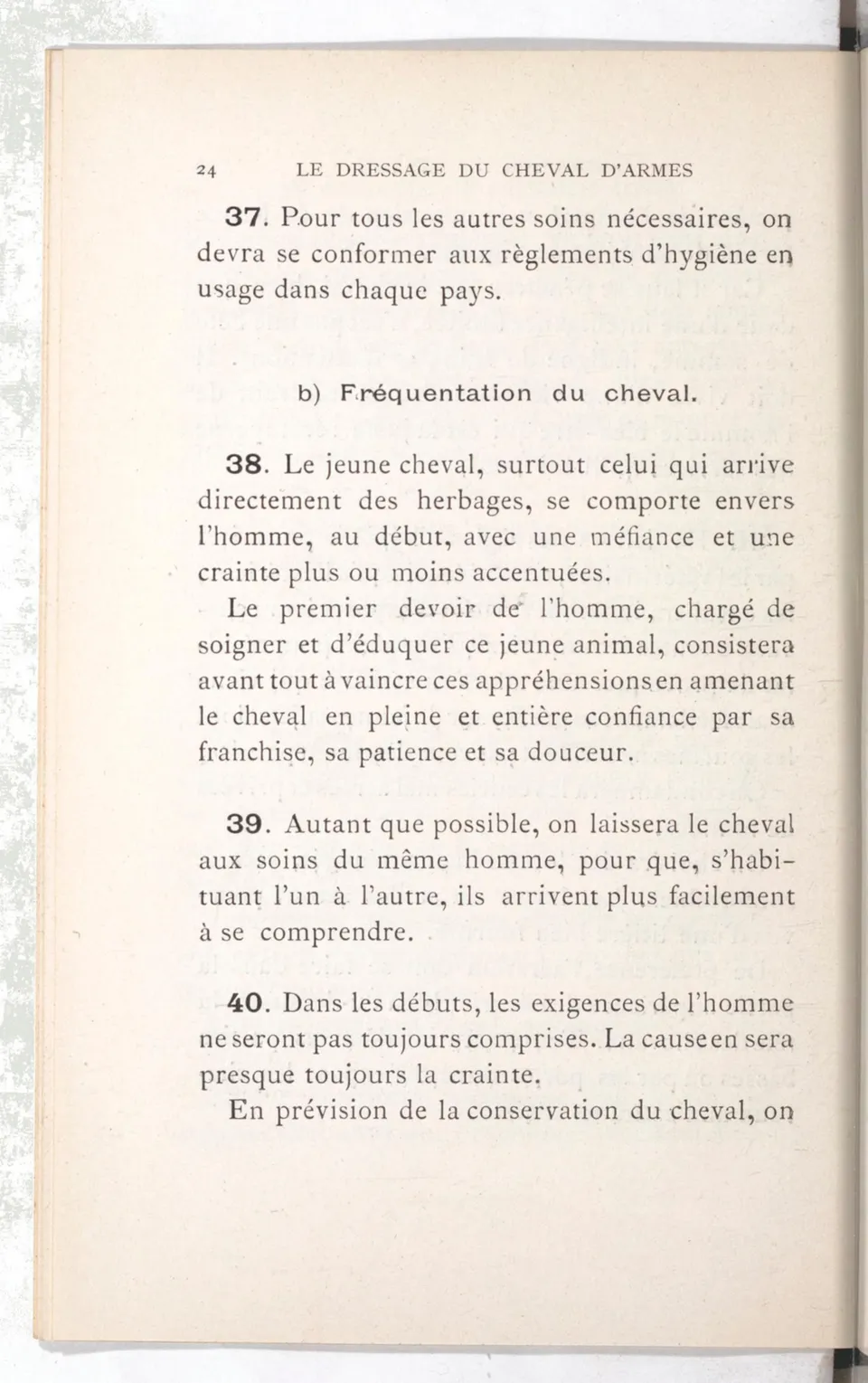 Règlement pour le dressage du cheval d'armes : établi en 1908 par la Commission de l'Ecole d'application de cavalerie des officiers à Saint-Pétersbourg, скан 39 из 175