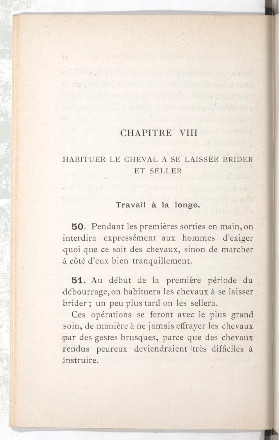 Règlement pour le dressage du cheval d'armes : établi en 1908 par la Commission de l'Ecole d'application de cavalerie des officiers à Saint-Pétersbourg, скан 47 из 175