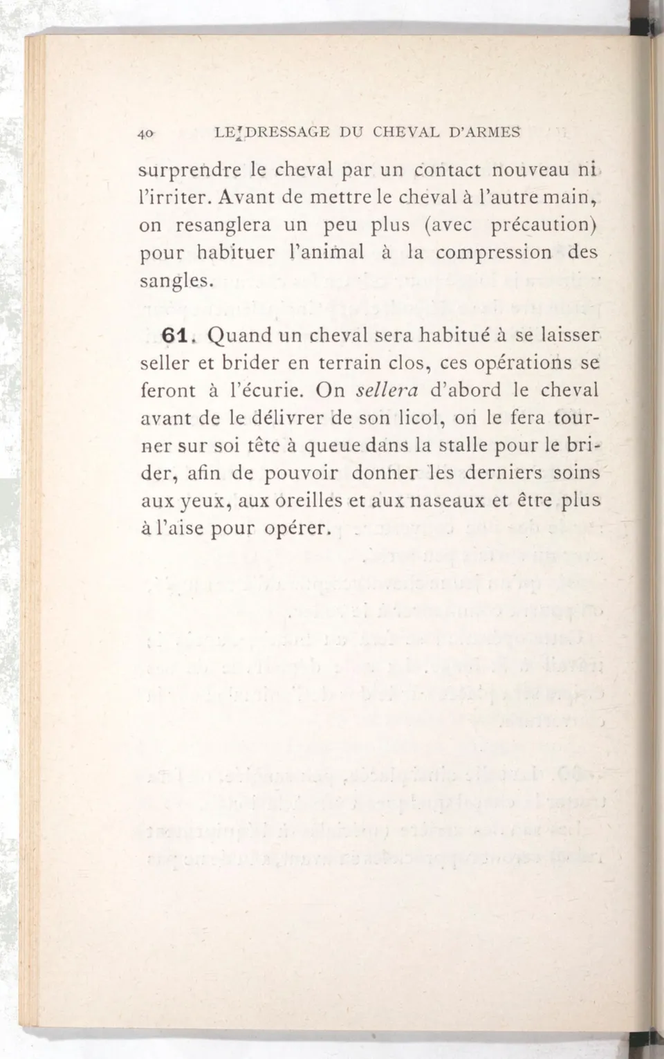 Règlement pour le dressage du cheval d'armes : établi en 1908 par la Commission de l'Ecole d'application de cavalerie des officiers à Saint-Pétersbourg, скан 55 из 175