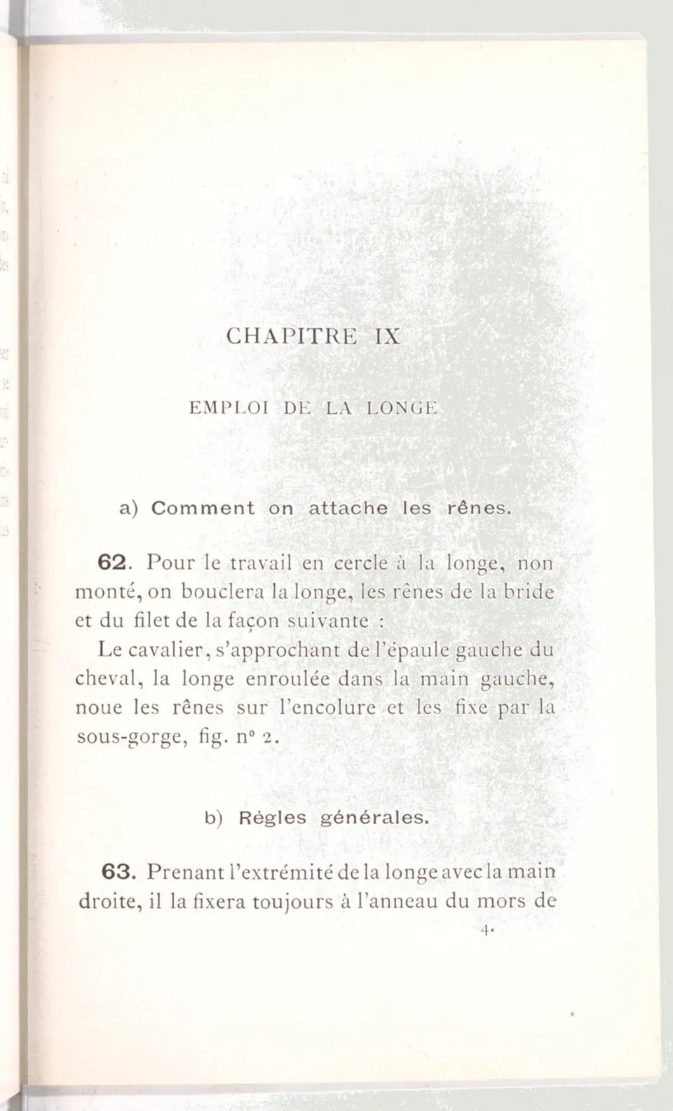 Règlement pour le dressage du cheval d'armes : établi en 1908 par la Commission de l'Ecole d'application de cavalerie des officiers à Saint-Pétersbourg, скан 56 из 175