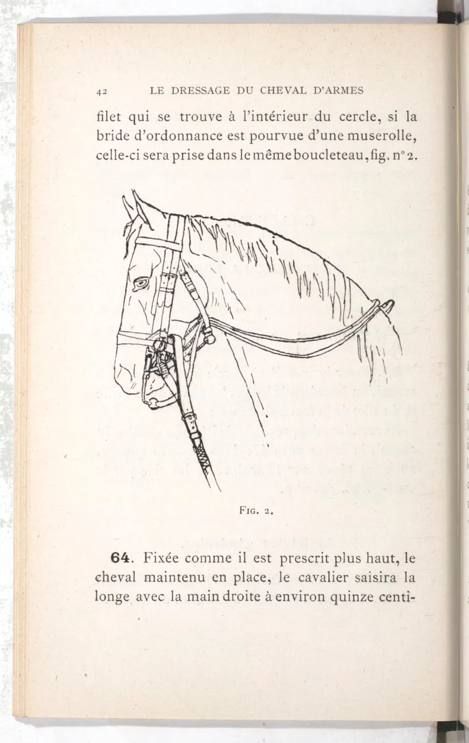 Règlement pour le dressage du cheval d'armes : établi en 1908 par la Commission de l'Ecole d'application de cavalerie des officiers à Saint-Pétersbourg, скан 57 из 175