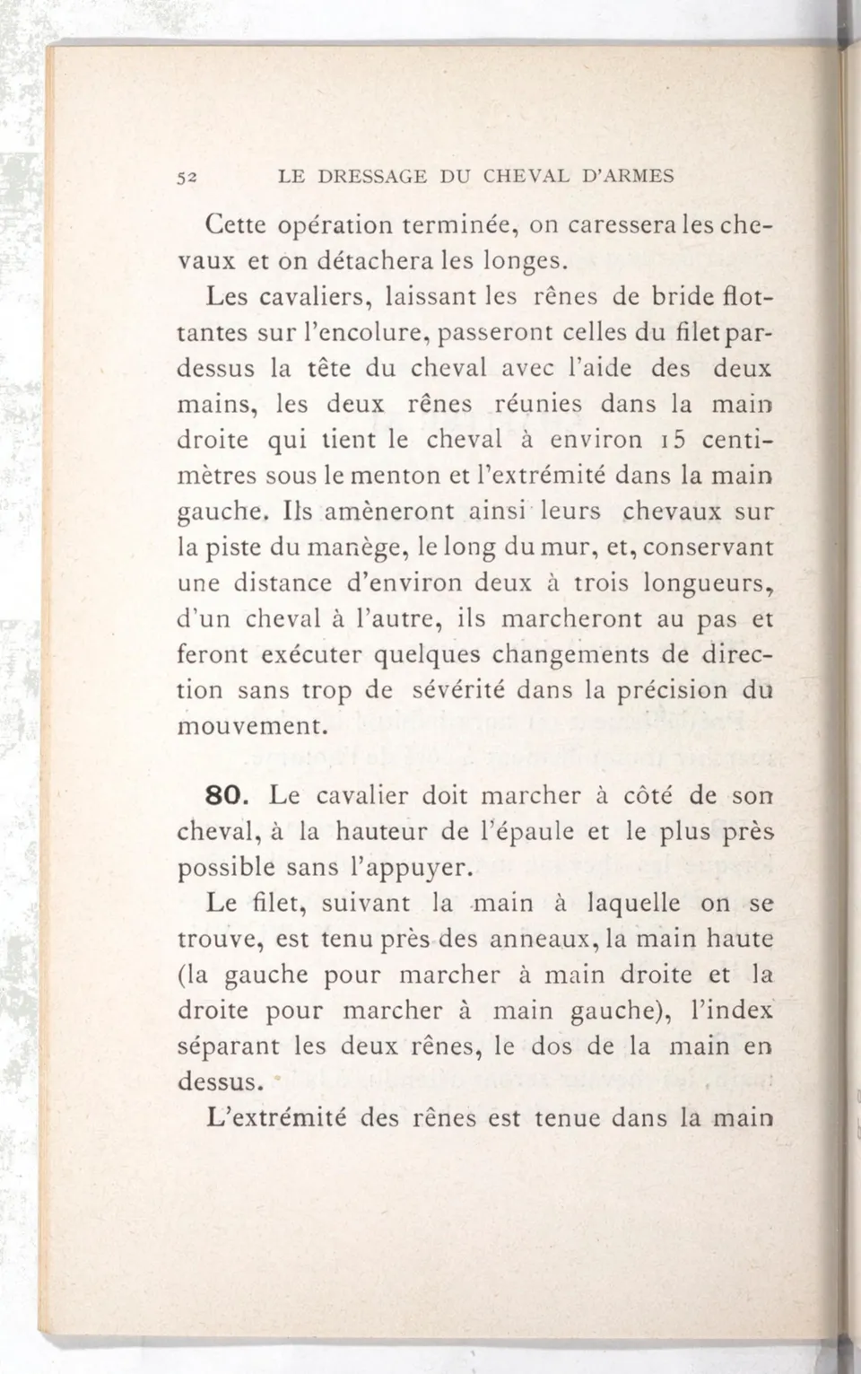 Règlement pour le dressage du cheval d'armes : établi en 1908 par la Commission de l'Ecole d'application de cavalerie des officiers à Saint-Pétersbourg, скан 67 из 175