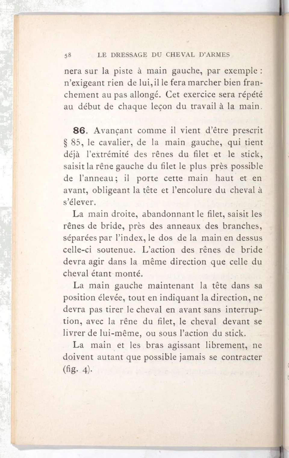 Règlement pour le dressage du cheval d'armes : établi en 1908 par la Commission de l'Ecole d'application de cavalerie des officiers à Saint-Pétersbourg, скан 73 из 175
