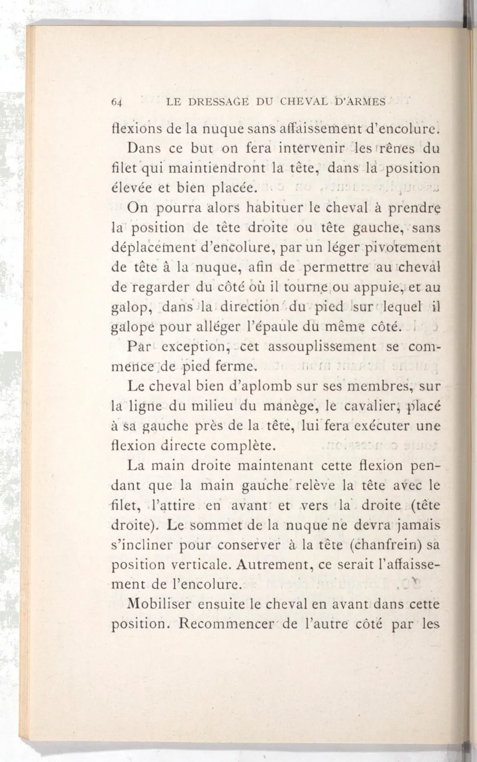 Règlement pour le dressage du cheval d'armes : établi en 1908 par la Commission de l'Ecole d'application de cavalerie des officiers à Saint-Pétersbourg, скан 79 из 175