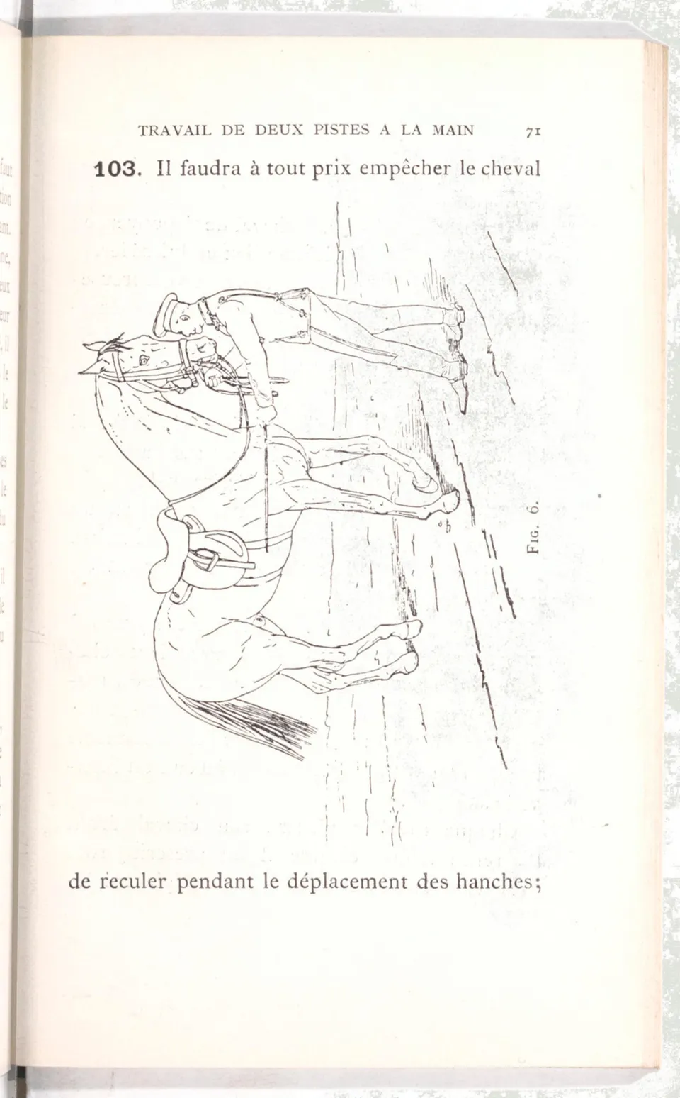 Règlement pour le dressage du cheval d'armes : établi en 1908 par la Commission de l'Ecole d'application de cavalerie des officiers à Saint-Pétersbourg, скан 86 из 175
