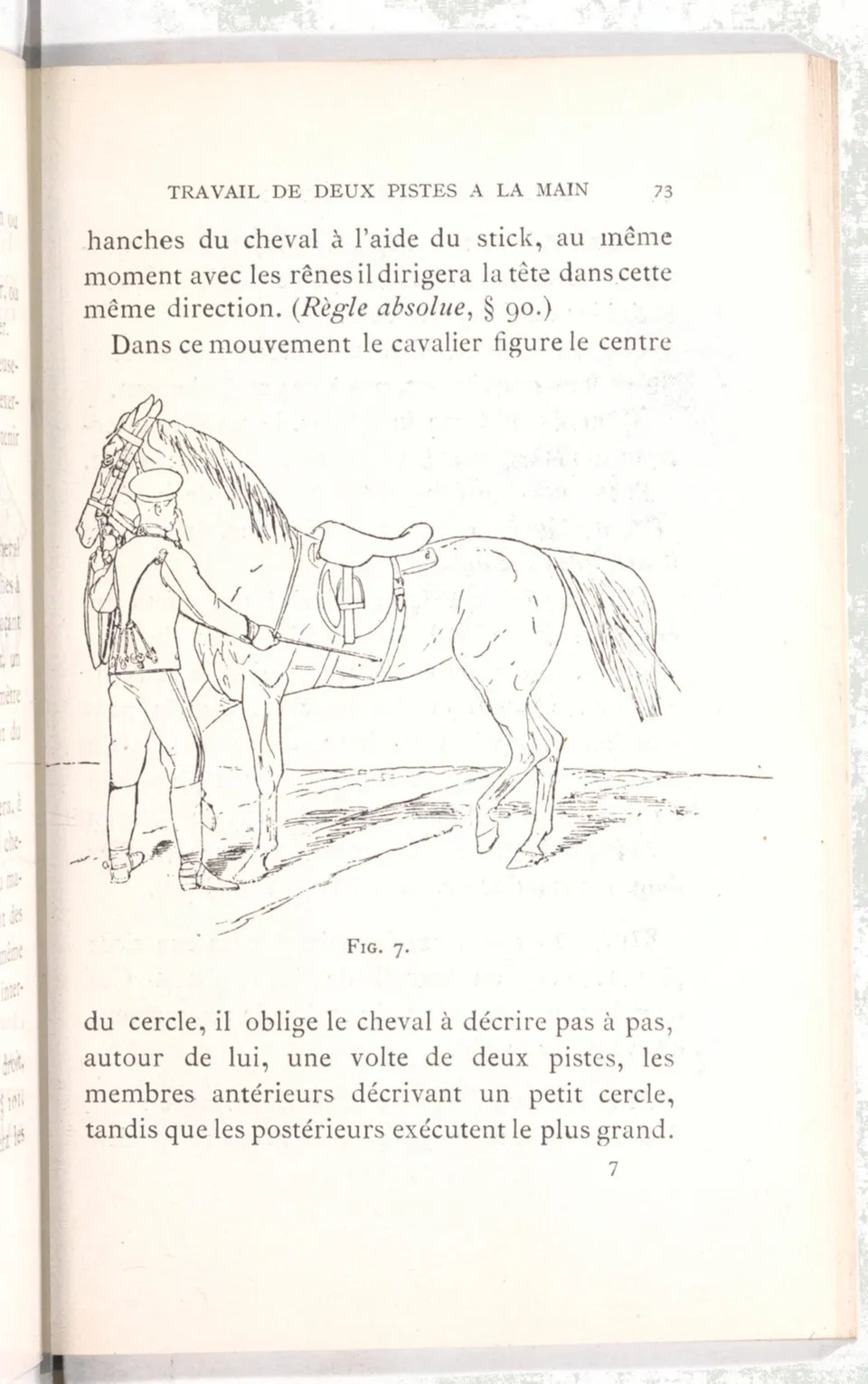 Règlement pour le dressage du cheval d'armes : établi en 1908 par la Commission de l'Ecole d'application de cavalerie des officiers à Saint-Pétersbourg, скан 88 из 175