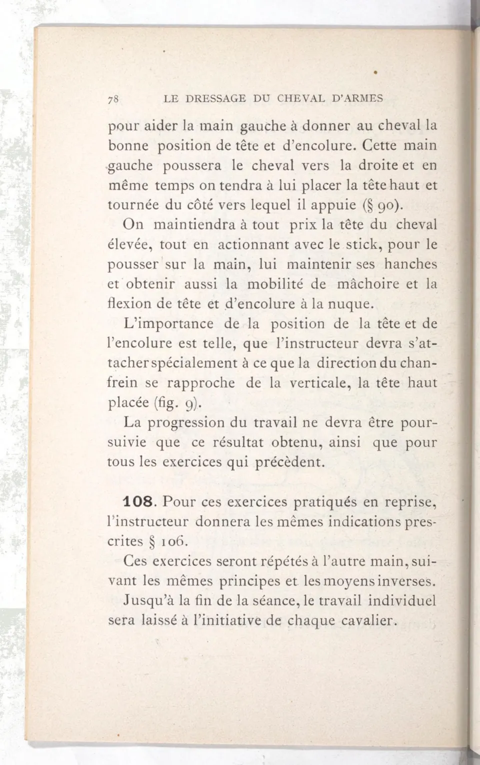 Règlement pour le dressage du cheval d'armes : établi en 1908 par la Commission de l'Ecole d'application de cavalerie des officiers à Saint-Pétersbourg, скан 93 из 175
