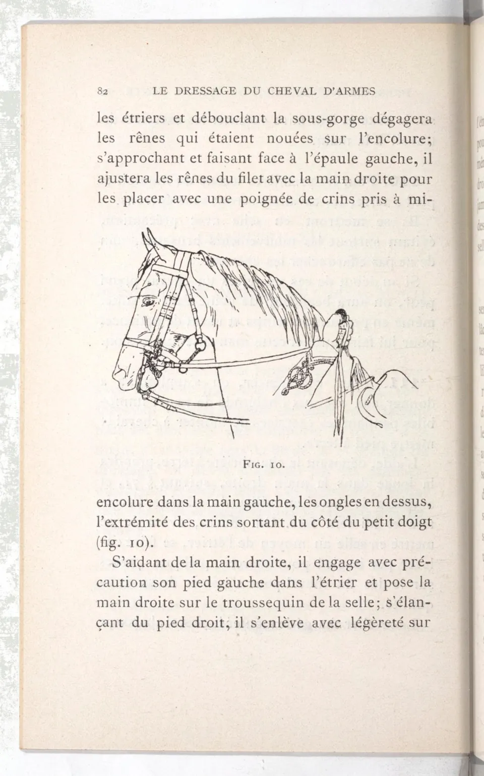 Règlement pour le dressage du cheval d'armes : établi en 1908 par la Commission de l'Ecole d'application de cavalerie des officiers à Saint-Pétersbourg, скан 97 из 175