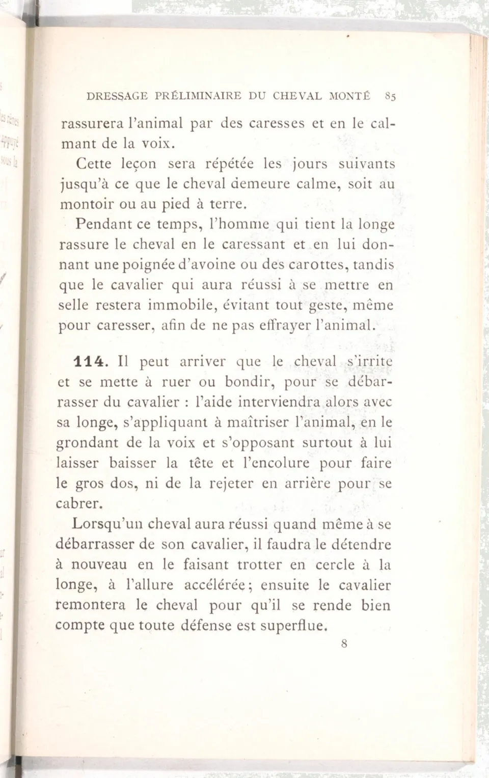 Règlement pour le dressage du cheval d'armes : établi en 1908 par la Commission de l'Ecole d'application de cavalerie des officiers à Saint-Pétersbourg, скан 100 из 175