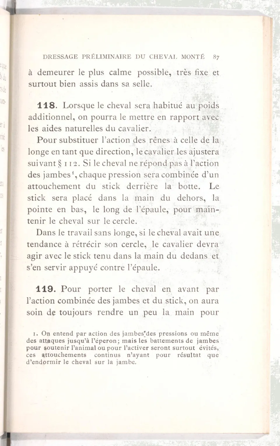Règlement pour le dressage du cheval d'armes : établi en 1908 par la Commission de l'Ecole d'application de cavalerie des officiers à Saint-Pétersbourg, скан 102 из 175