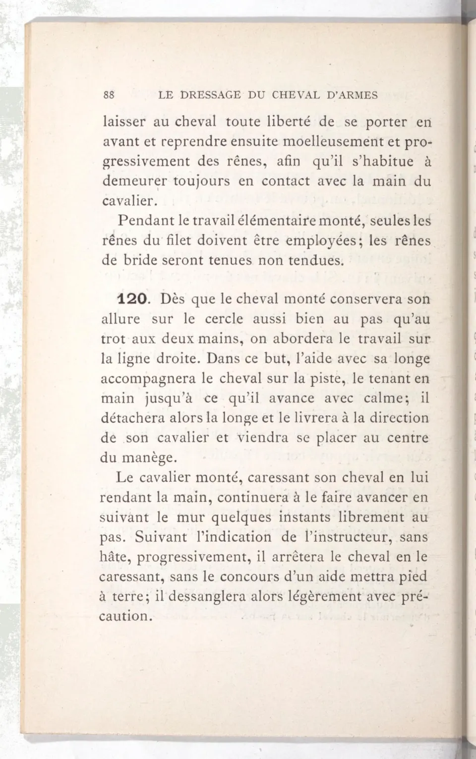 Règlement pour le dressage du cheval d'armes : établi en 1908 par la Commission de l'Ecole d'application de cavalerie des officiers à Saint-Pétersbourg, скан 103 из 175