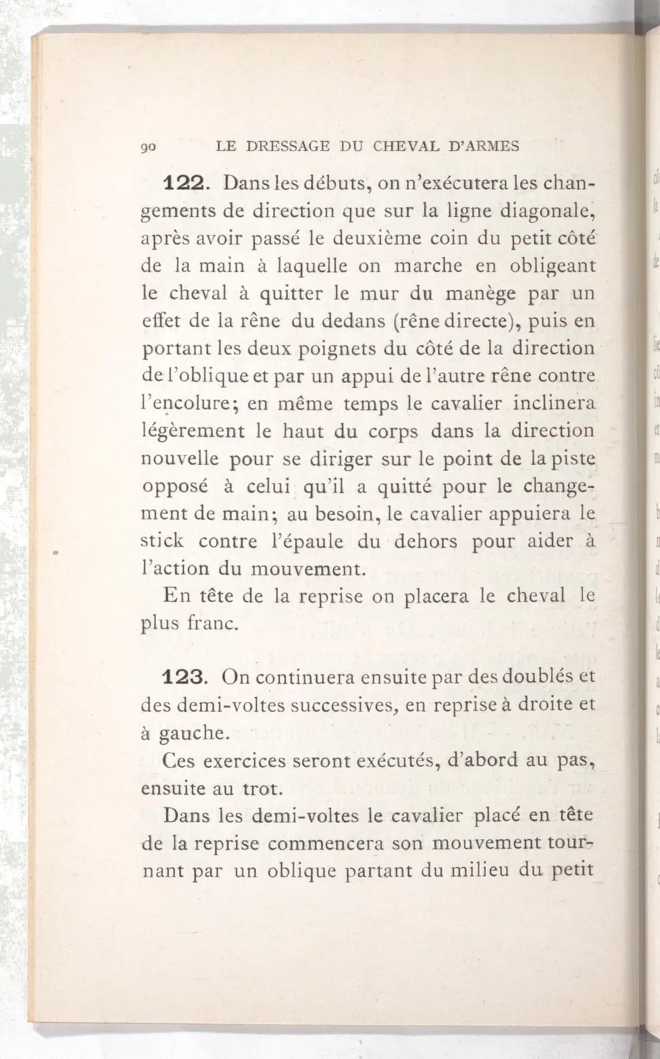 Règlement pour le dressage du cheval d'armes : établi en 1908 par la Commission de l'Ecole d'application de cavalerie des officiers à Saint-Pétersbourg, скан 105 из 175