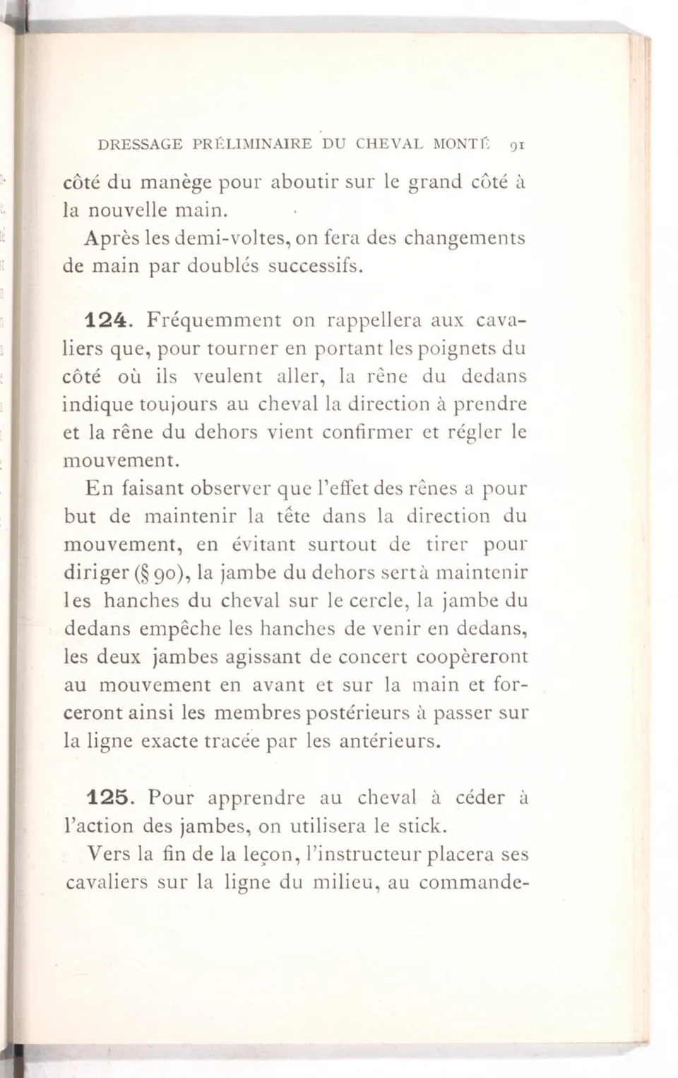 Règlement pour le dressage du cheval d'armes : établi en 1908 par la Commission de l'Ecole d'application de cavalerie des officiers à Saint-Pétersbourg, скан 106 из 175