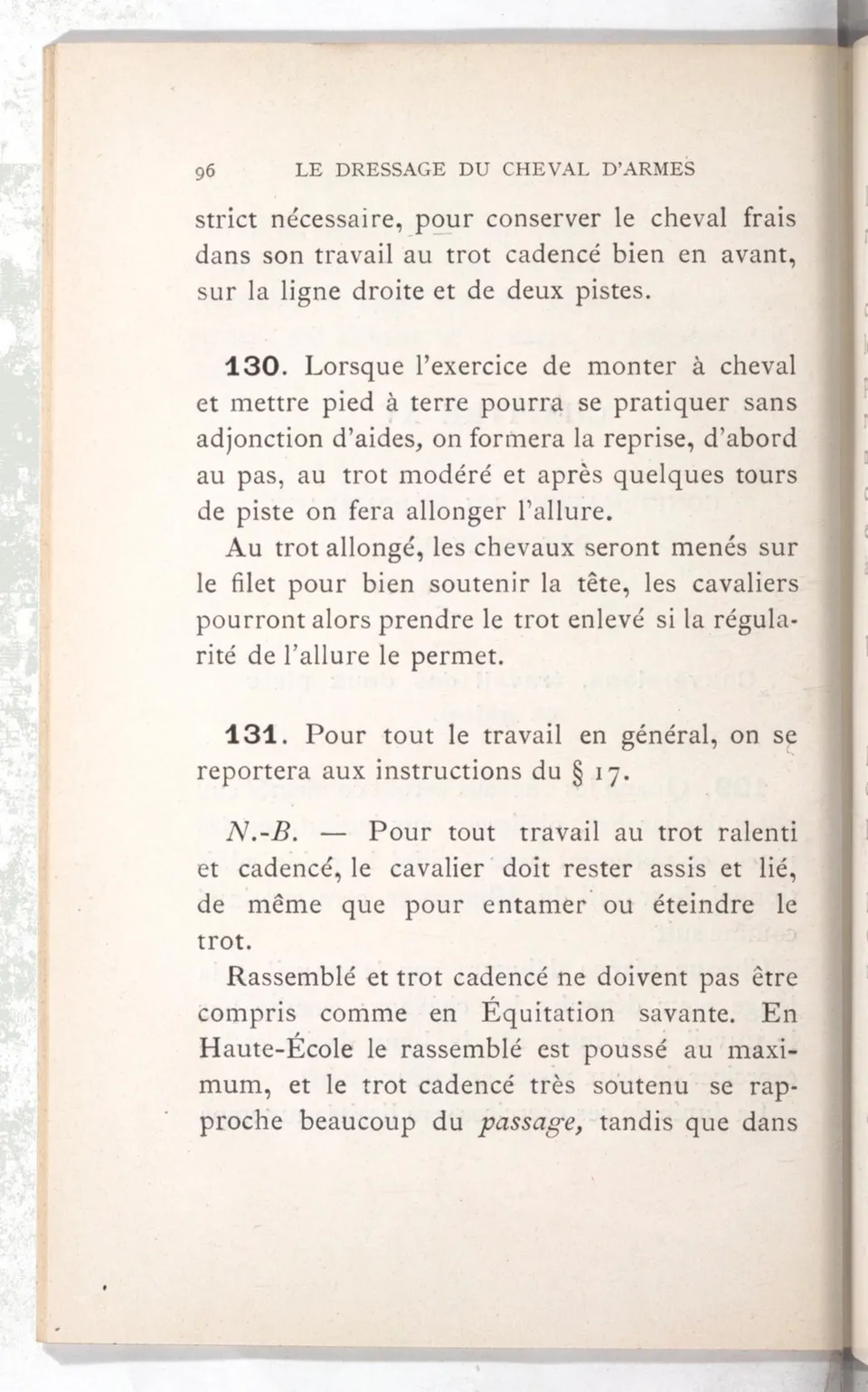 Règlement pour le dressage du cheval d'armes : établi en 1908 par la Commission de l'Ecole d'application de cavalerie des officiers à Saint-Pétersbourg, скан 111 из 175
