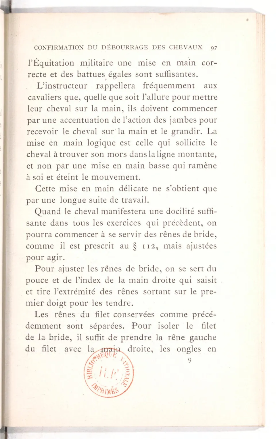 Règlement pour le dressage du cheval d'armes : établi en 1908 par la Commission de l'Ecole d'application de cavalerie des officiers à Saint-Pétersbourg, скан 112 из 175
