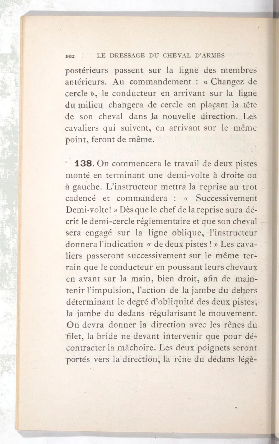 Règlement pour le dressage du cheval d'armes : établi en 1908 par la Commission de l'Ecole d'application de cavalerie des officiers à Saint-Pétersbourg, скан 117 из 175