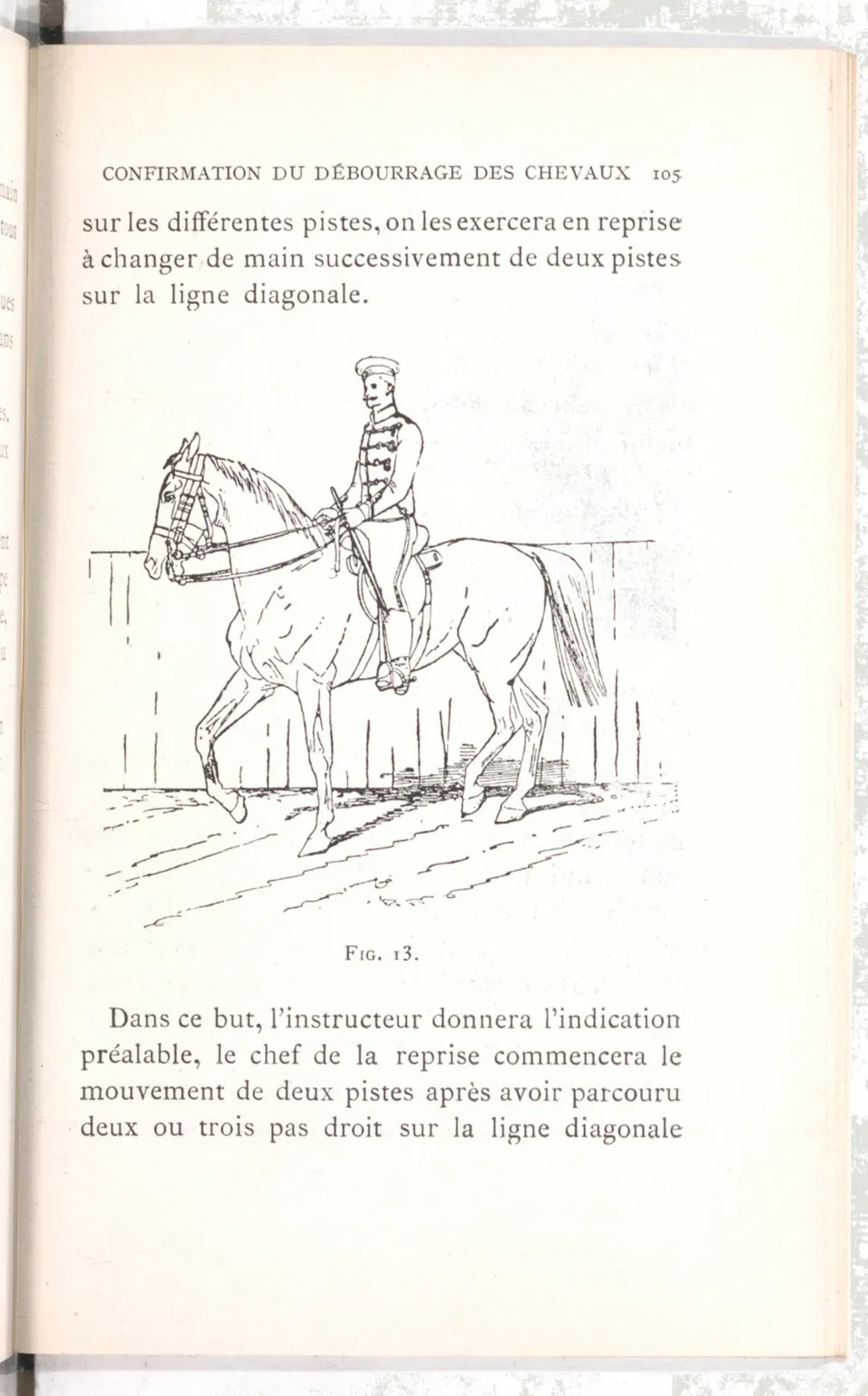 Règlement pour le dressage du cheval d'armes : établi en 1908 par la Commission de l'Ecole d'application de cavalerie des officiers à Saint-Pétersbourg, скан 120 из 175