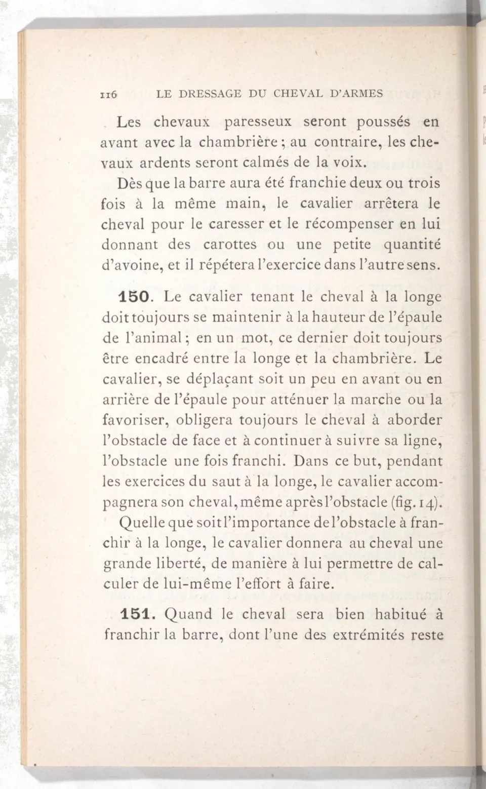 Règlement pour le dressage du cheval d'armes : établi en 1908 par la Commission de l'Ecole d'application de cavalerie des officiers à Saint-Pétersbourg, скан 131 из 175