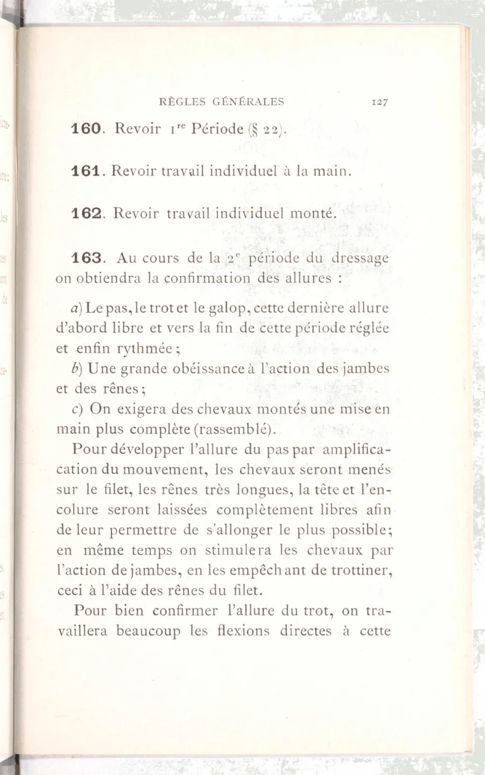 Règlement pour le dressage du cheval d'armes : établi en 1908 par la Commission de l'Ecole d'application de cavalerie des officiers à Saint-Pétersbourg, скан 142 из 175