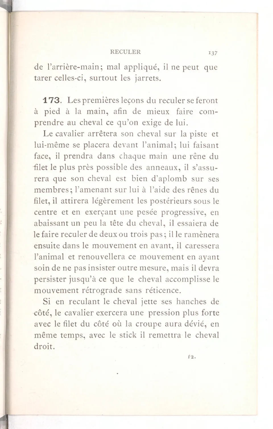 Règlement pour le dressage du cheval d'armes : établi en 1908 par la Commission de l'Ecole d'application de cavalerie des officiers à Saint-Pétersbourg, скан 152 из 175
