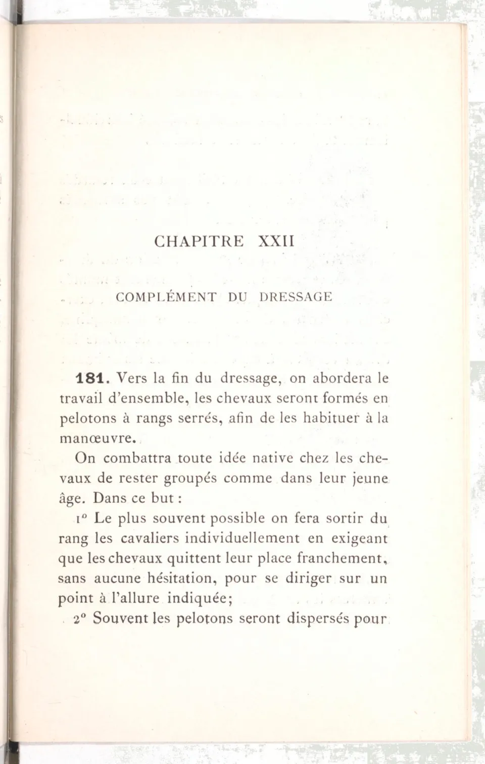 Règlement pour le dressage du cheval d'armes : établi en 1908 par la Commission de l'Ecole d'application de cavalerie des officiers à Saint-Pétersbourg, скан 162 из 175